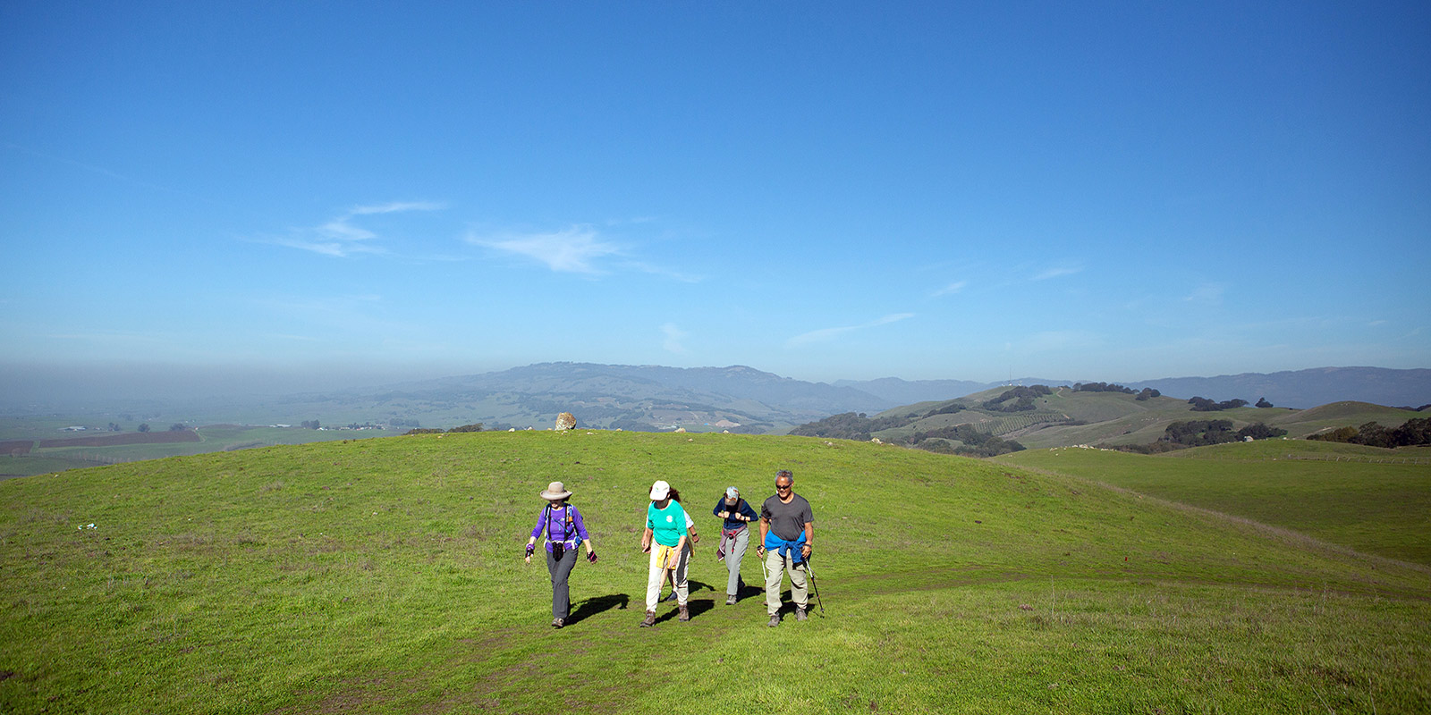 A group of hikers at Tolay Lake Regional Park