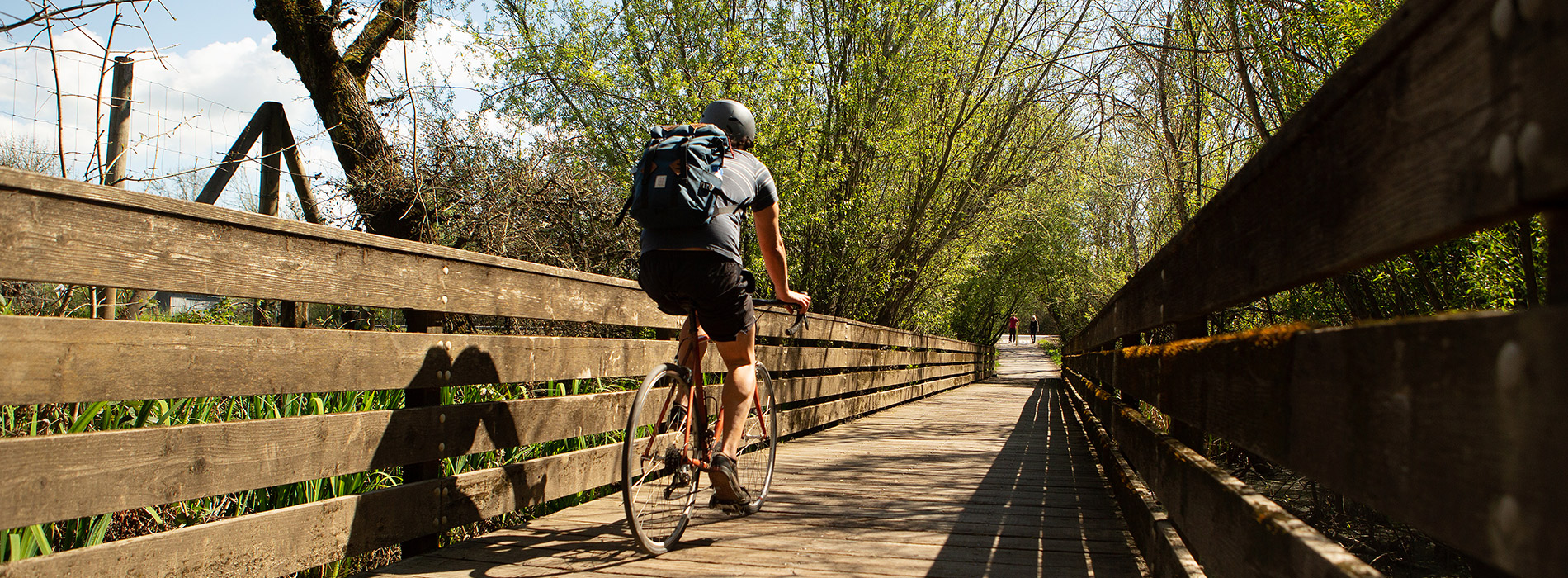 Biker on the West County Trail