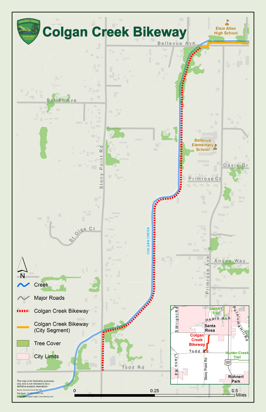 Colgan Creek Trail Map