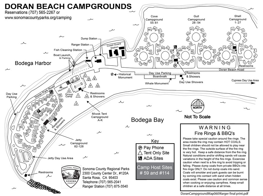 Doran Regional Park Campground Map