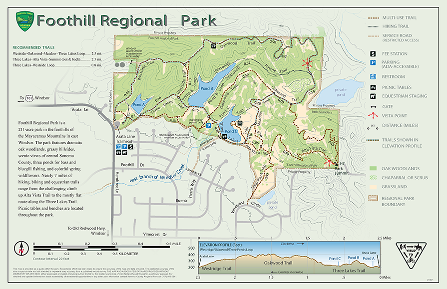Foothill Regional Park Map