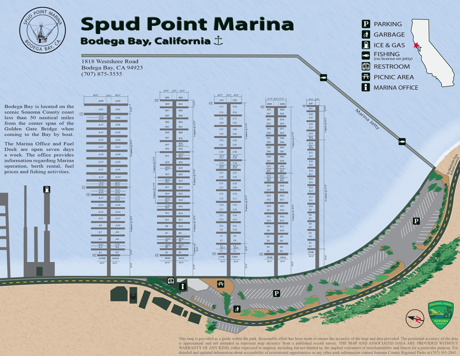 Spud Point Marina map