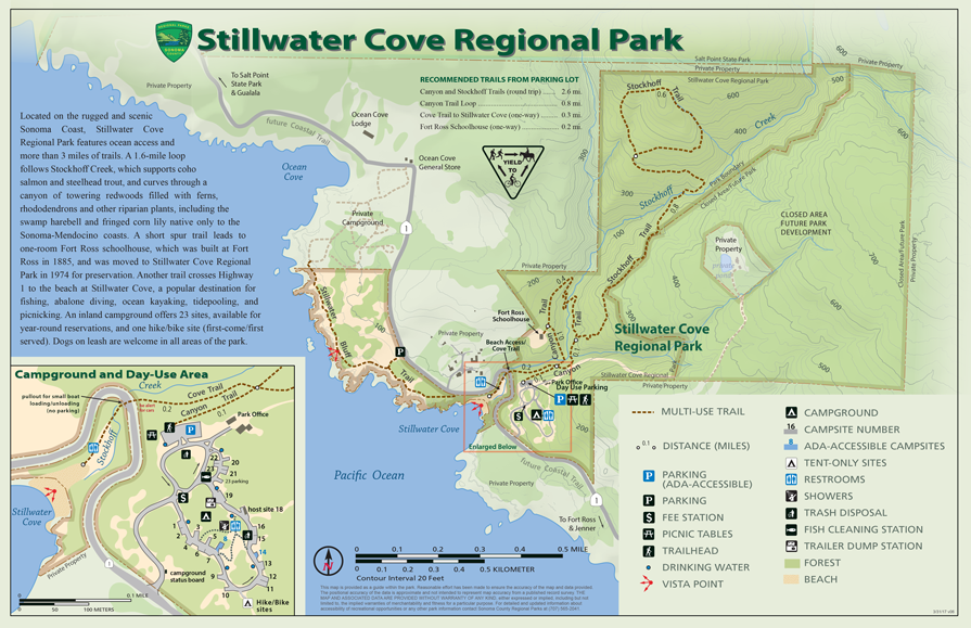 Stillwater Cove park and Campground Map