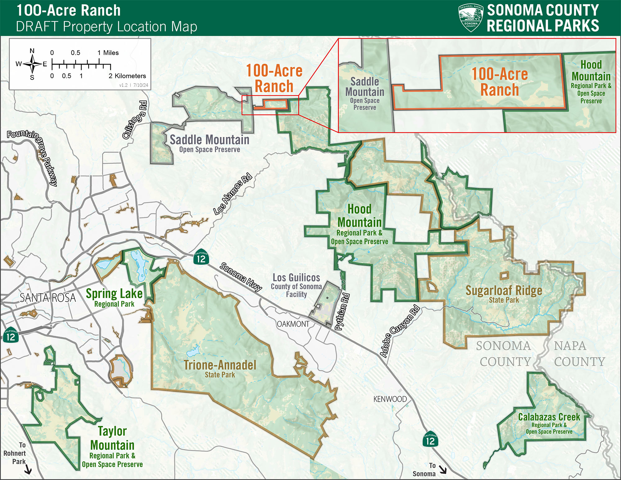 100-Acre Ranch Map