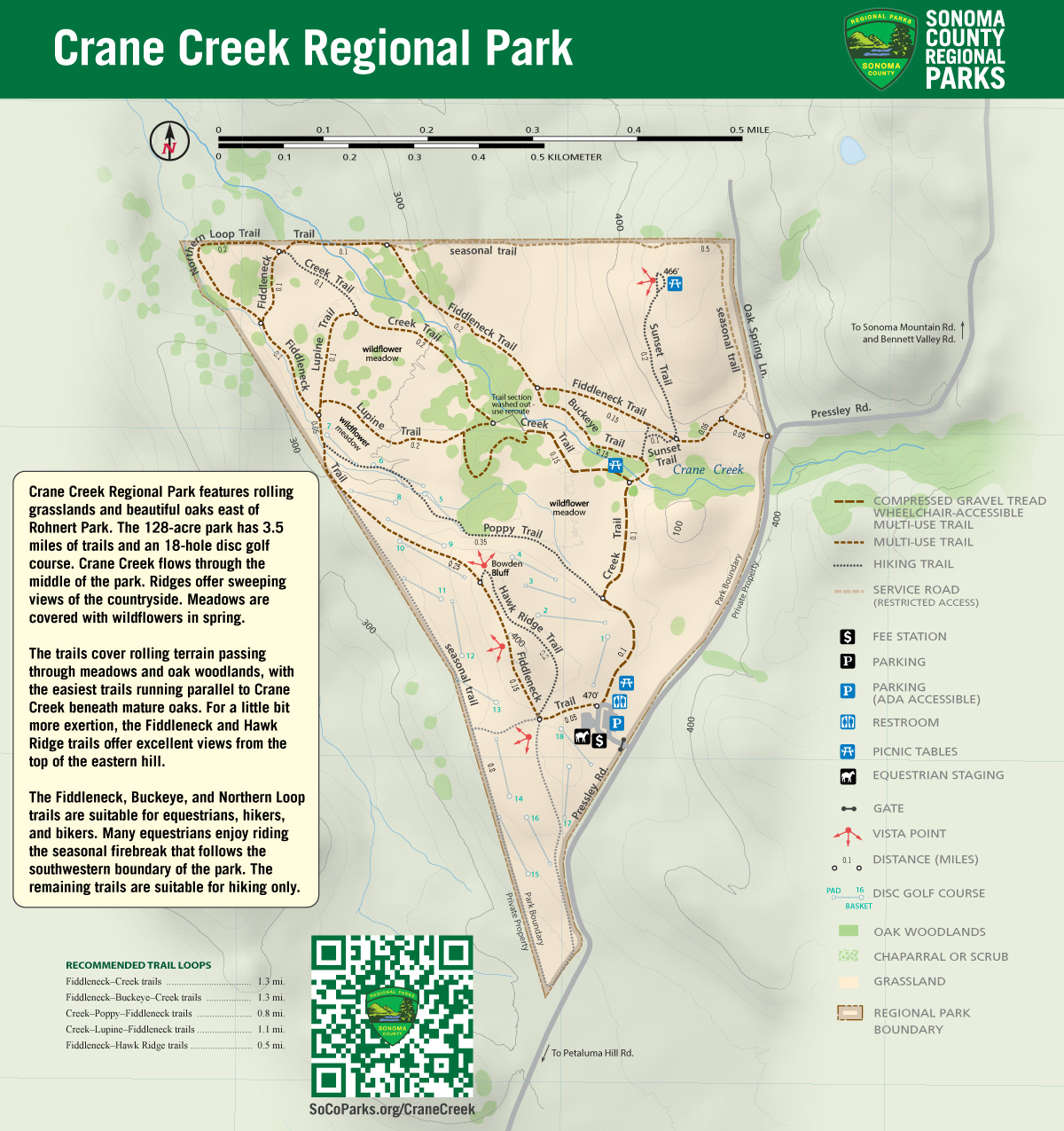 Crane Creek Regional Park Map