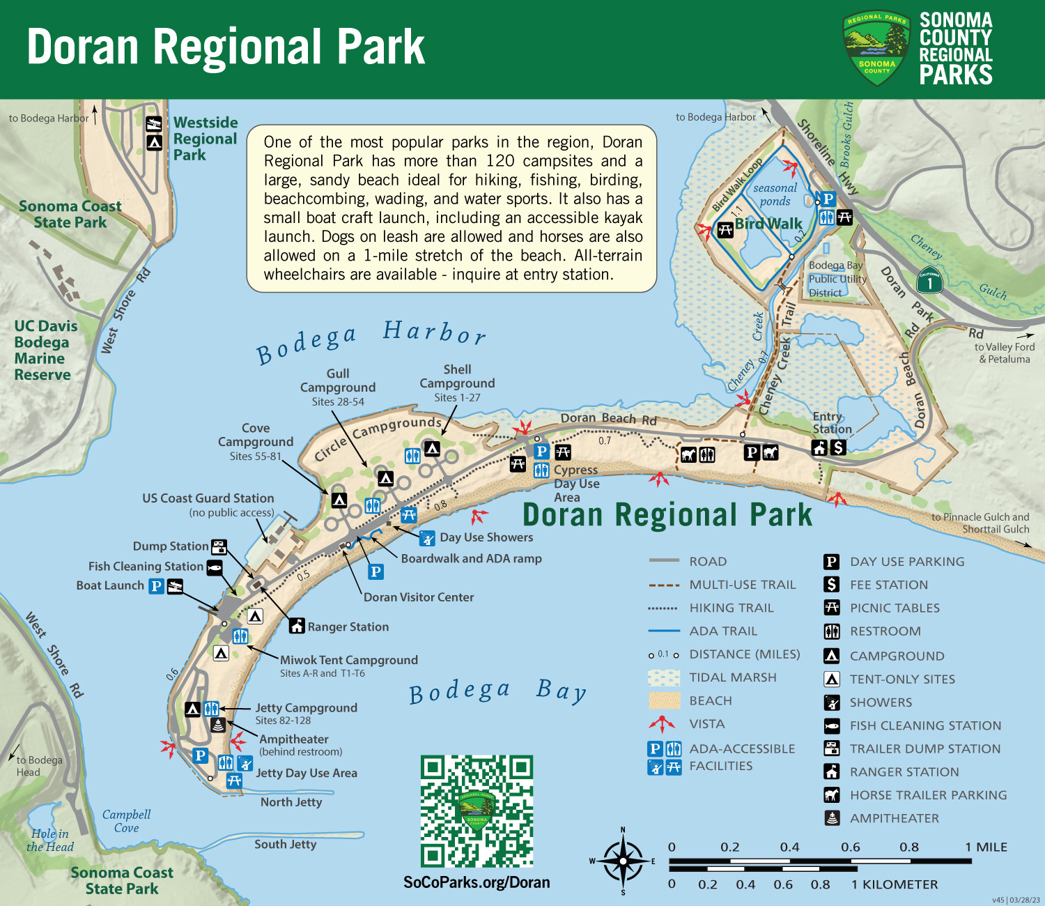 Doran and Bird Walk Coastal Access Trail Map