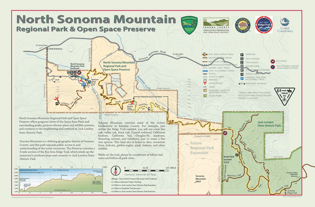 North Sonoma Mountain Park Map