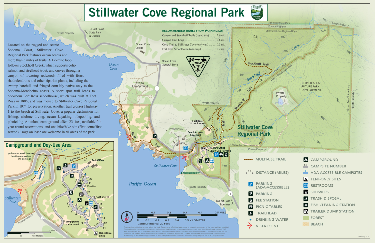 Stillwater Cove park and Campground Map