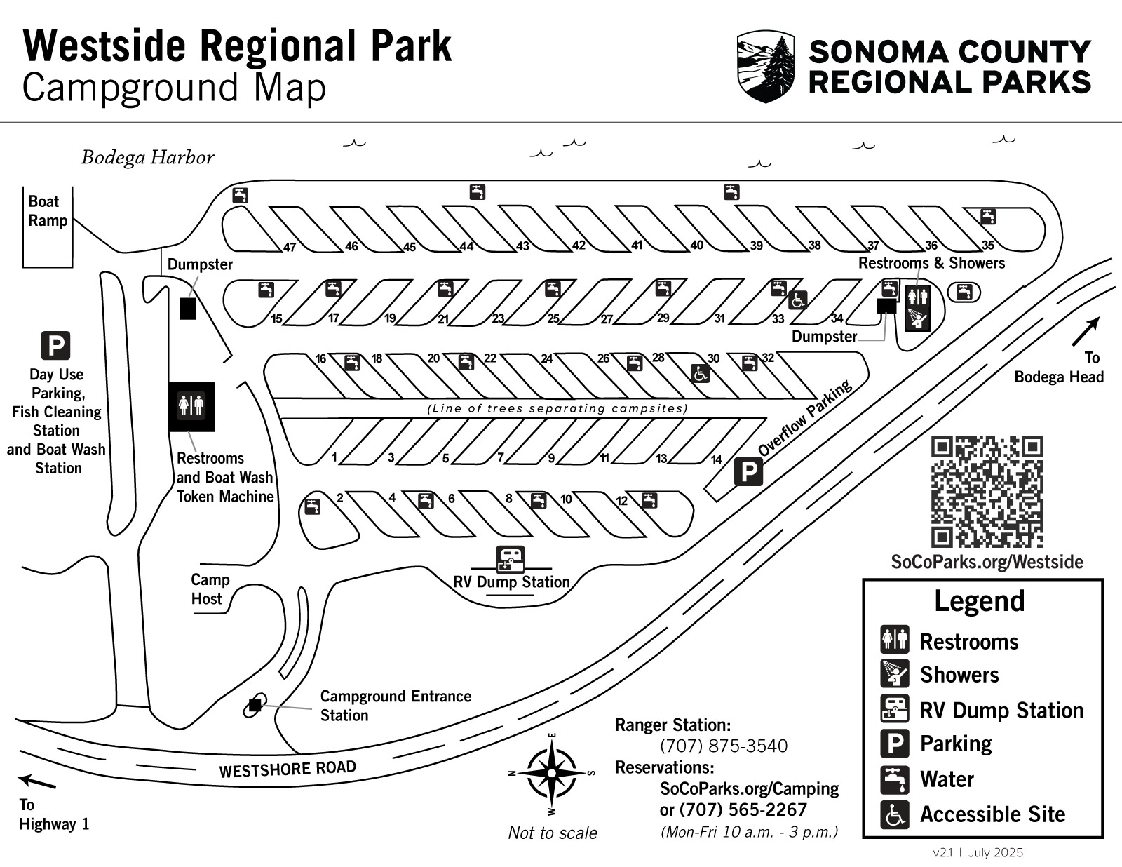 Westside Regional Park campground map