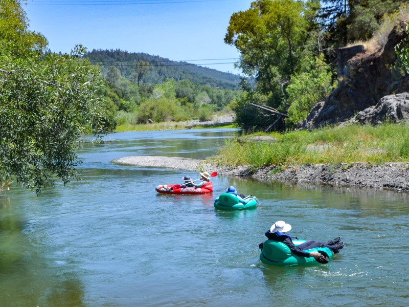 Kayaks in Russian River