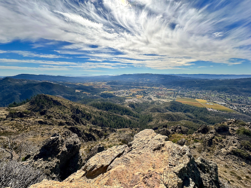 View of Sonoma Valley from Gunsight Rock