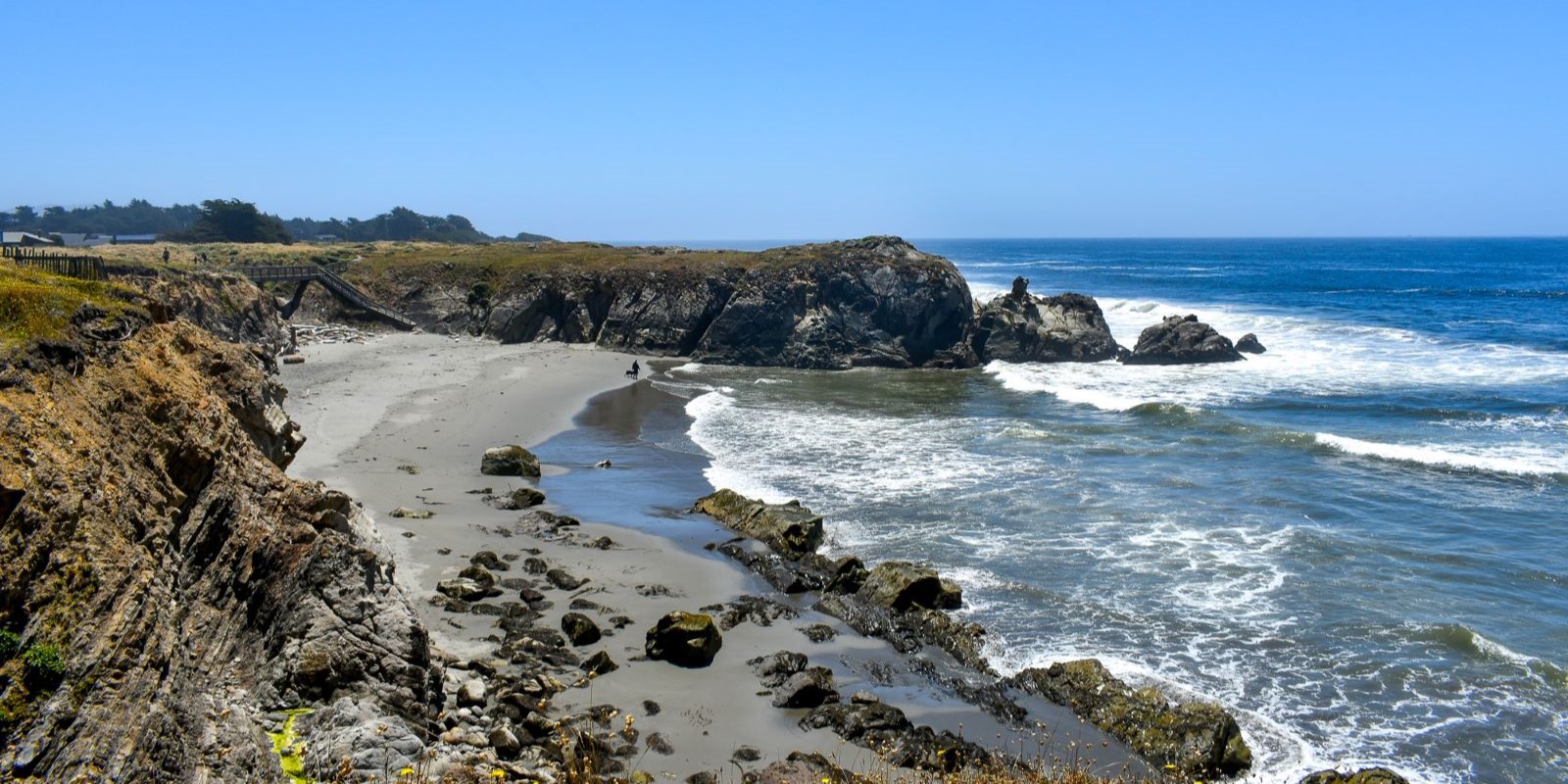 View of beach along coastal access trail