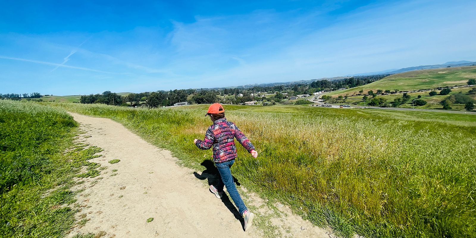 Hiking with kids on the Westwind Trail at Helen Putnam Regional Park