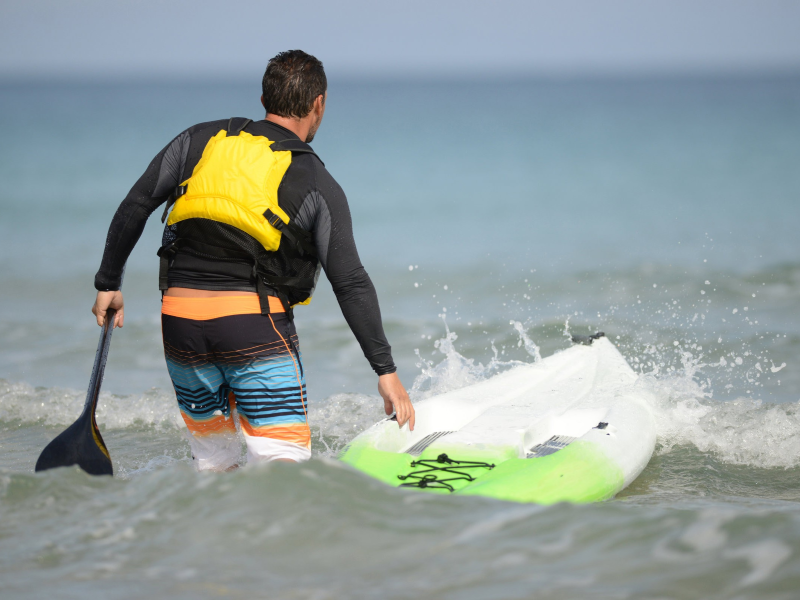 Ocean paddleboarder