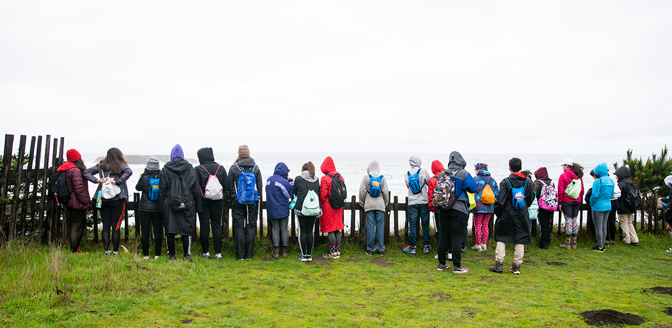 Students visiting Gualala Point Regional Park