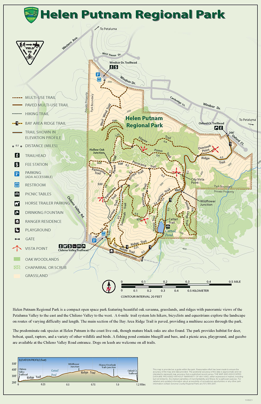 Helen Putnam Regional Park map