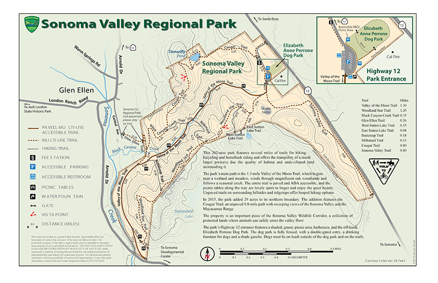 Sonoma Valley Park Map