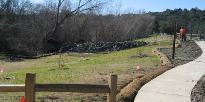Cloverdale River Park trail construction