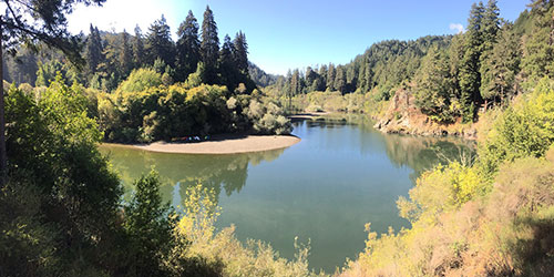 Russian River view from Highway116
