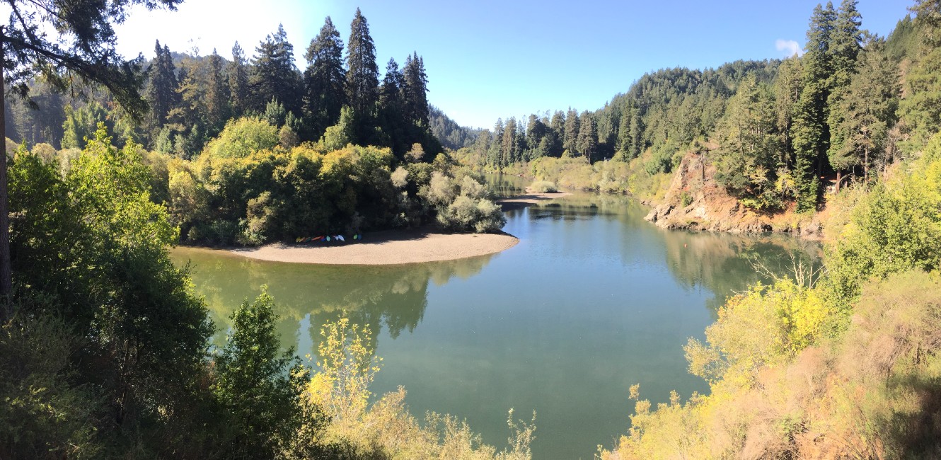 Russian River view from Highway 116