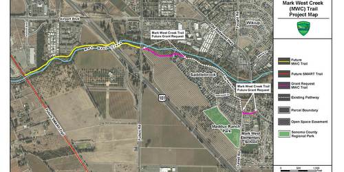 Mark West Creek Trail - section of project location map