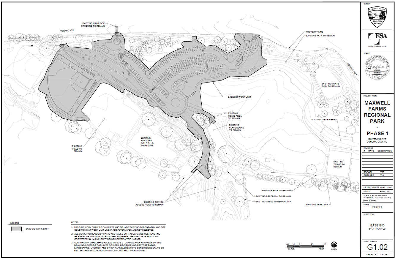 Maxwell Farms Regional Park Renovation Map