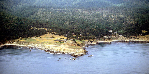 Aerial photo of Timber Cove shoreline