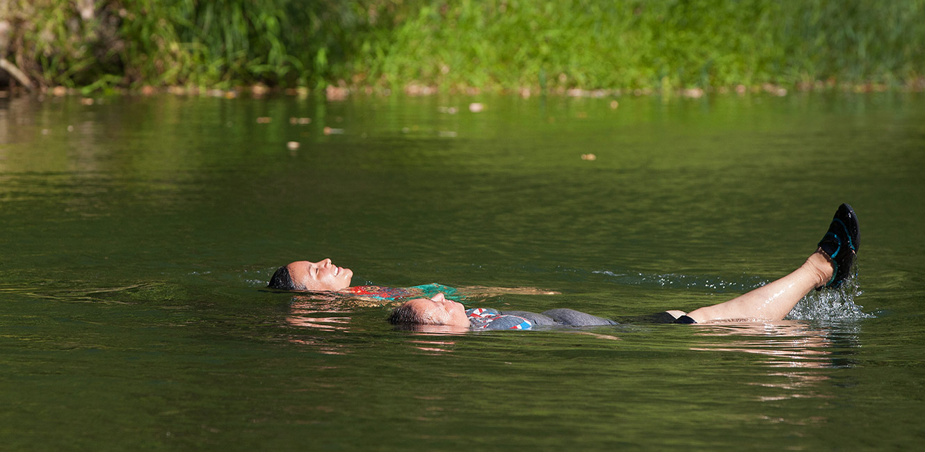 Swimming at Steelhead Beach Regional Park