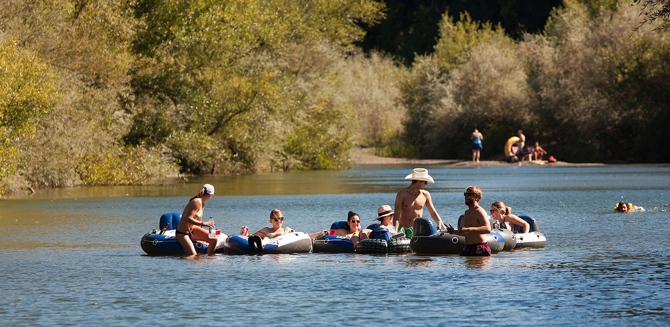 Tubing at Steelhead Beach Regional Park