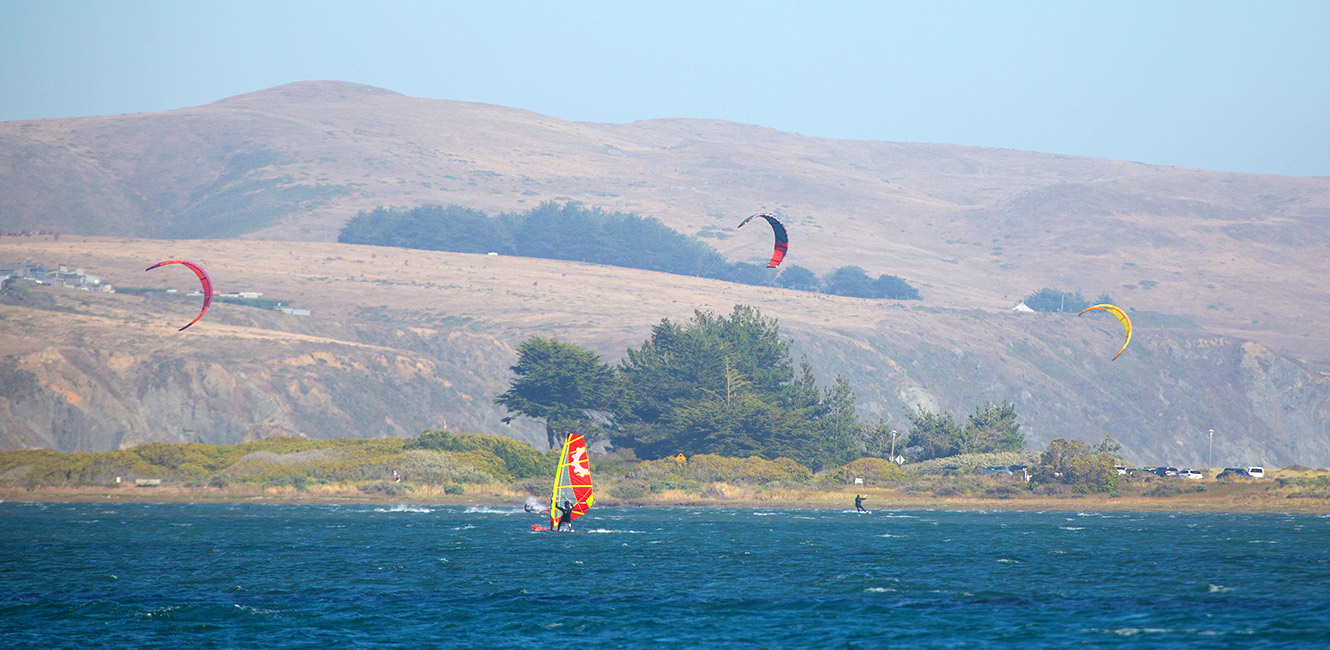 Winsurfting at Westside Regional Park