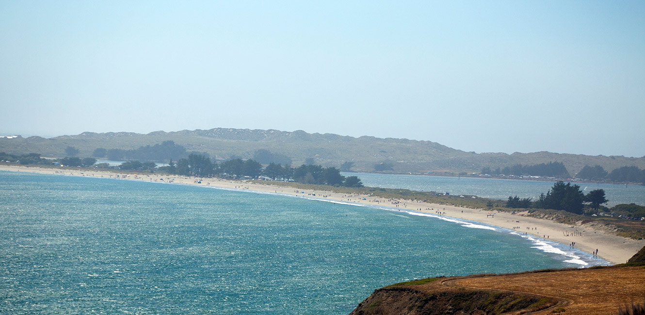 Doran Beach on a sunny day