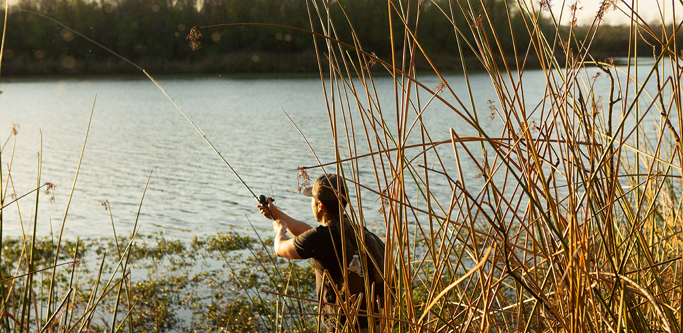 Fishing in the ponds at Riverfront Regional Park