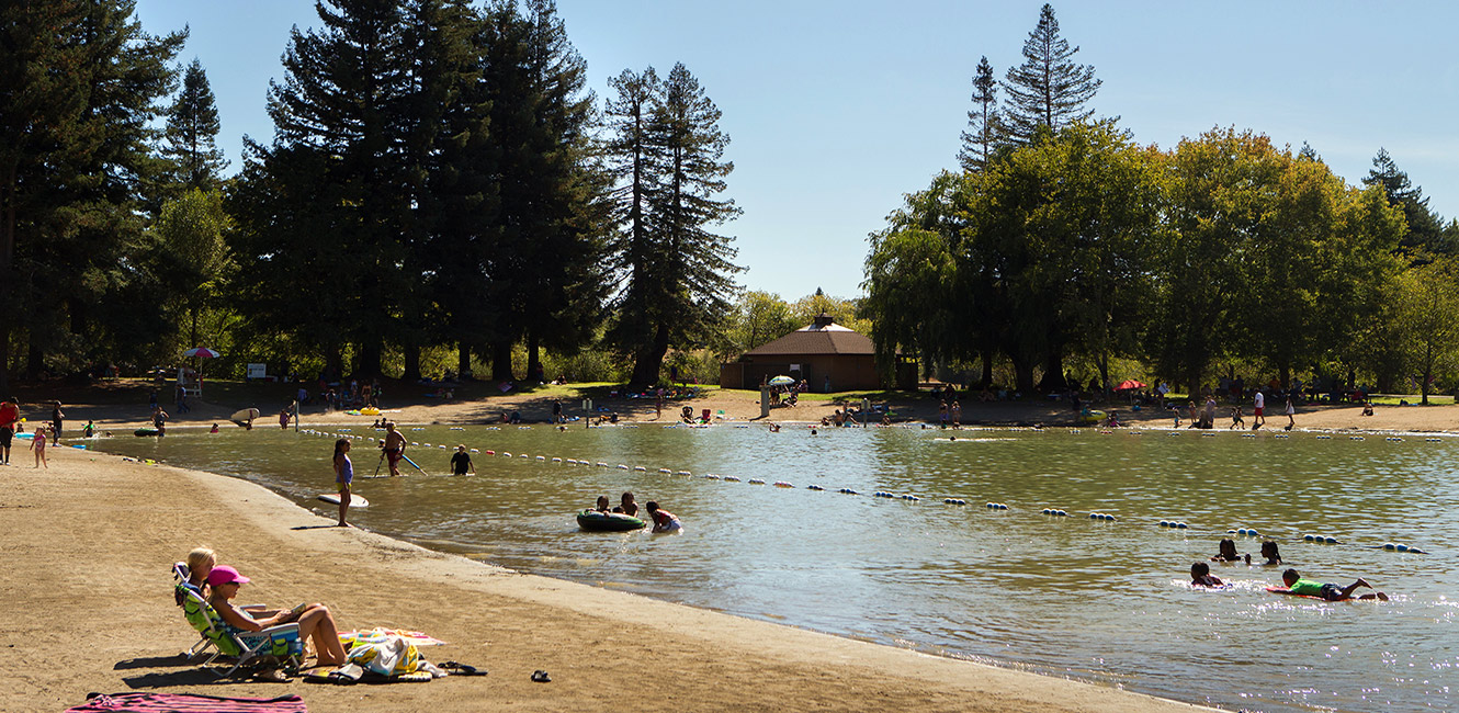 Swimming Lagoon at Spring Lake Regional Park 