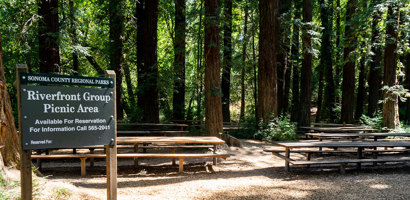 Group Picnic area at Riverfront Regional Park